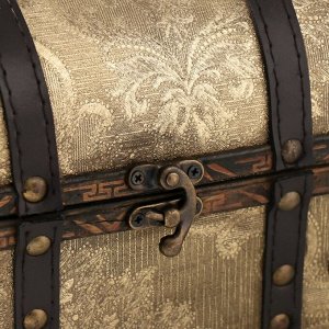 Шкатулка для украшений «Сундук. Китайские огурцы на красном», дерево, 20?15?15.5 см