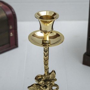 Подсвечник «Ангел», на 1 свечу, 9x9x24 см, латунь