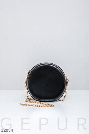 Круглая черная сумка