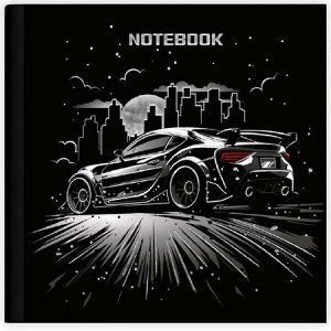 Блокнот 105х105 мм 48л "Notebook. НОЧНОЙ ГОНЩИК" 67801 Феникс
