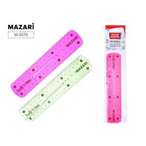 Линейка гибкая пластиковая 15 см M-5570 Mazari
