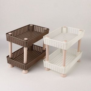 Органайзер для хранения косметики, двухуровневый, 24x15x20 см, МИКС