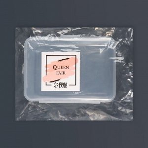 Органайзер для хранения, с крышкой, 6.5?12?9 см, прозрачный