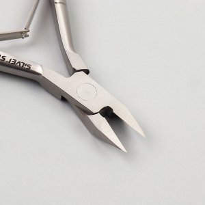 Кусачки педикюрные SILVER STAR, прямое лезвие, двойная пружина, 11,5 см, длина лезвия - 14 мм, на блистере, цвет серебристый, АТ-1207