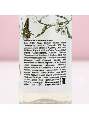 Подарочный набор «Цвети и вдохновляй», гель для душа и шампунь для волос, 2x200 мл, Чистое счастье