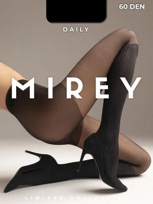 Трендовые фантазийные колготки с имитацией гольф в рубчик DAILY 20/60 ден