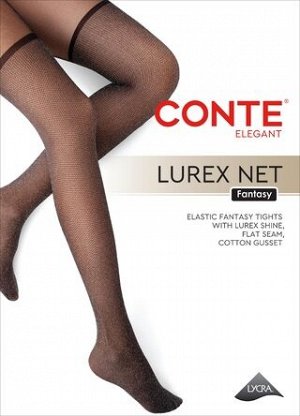 LUREX NET Колготки женские с имитацией чулок из люрекса в мелкую сетку