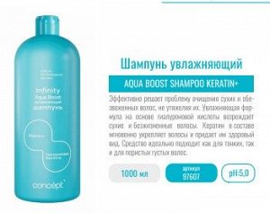 Шампунь увлажняющий Aqua Boost, 1000 мл INFINITY AQUA BOOST увлажнение Сoncept(Концепт)