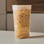 Контейнер для сыпучих продуктов (круп и спагетти) 2,2 л (170×85×265 мм) (слоновая кость)