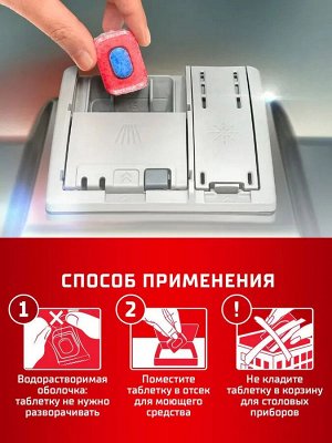 Сомат Таблетки для посудомоечной машины "All in 1 Extra: Лимон" 100 таблеток