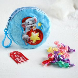 Детский кошелёк с леденцами «Мышка с шаром», 50 г
