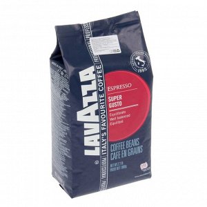 Кофе зерновой LAVAZZA Super Gusto, средняя обжарка 1 кг