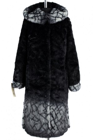 02-1253 Пальто шуба искусственная женская SALE Искусственный мех черно-серый