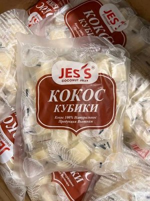 Кокос кубики без сахара JESS, 500гр