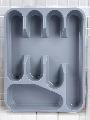 Лоток для столовых приборов, 5 отсеков, пластик, 333*260*45 мм