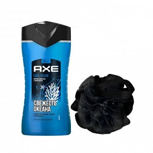 Подарочный набор AXE COOL OCEAN 2024 (Гель для душа 250мл.+мочалка)