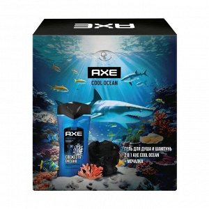 Подарочный набор AXE COOL OCEAN 2024 (Гель для душа 250мл.+мочалка)