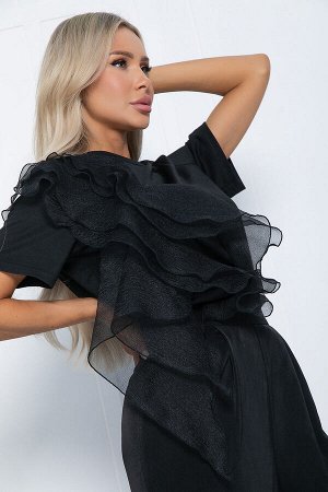 LT Collection Блуза Риана (черная) Б12483-5