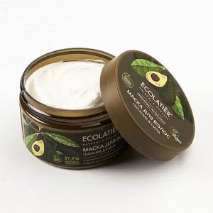 Маска для волос Питание & Сила cерия ORGANIC AVOCADO ECOLATIER GREEN, 250 мл