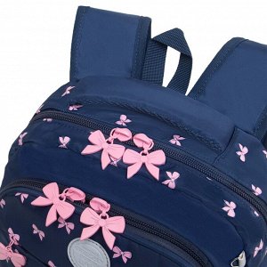 Рюкзак школьный GRIZZLY с карманом для ноутбука 13", анатомической спинкой, для девочки