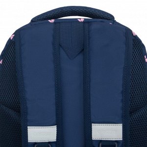 Рюкзак школьный GRIZZLY с карманом для ноутбука 13", анатомической спинкой, для девочки