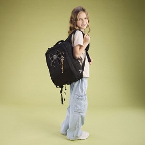 Рюкзак школьный GRIZZLY с карманом для ноутбука 13", двумя отделениями, анатомической спинкой, для девочки