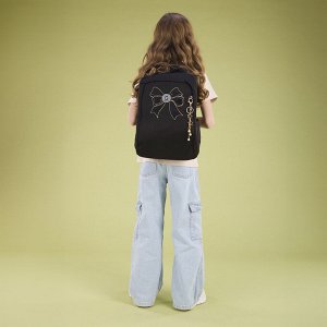 Рюкзак школьный GRIZZLY с карманом для ноутбука 13", двумя отделениями, анатомической спинкой, для девочки