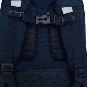 Рюкзак школьный GRIZZLY с карманом для ноутбука 13", двумя отделениями, анатомической спинкой, для девочки