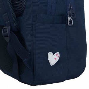 Рюкзак школьный GRIZZLY с карманом для ноутбука 13", двумя отделениями, анатомической спинкой, для девочки