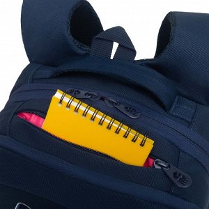 Рюкзак школьный GRIZZLY с карманом для ноутбука 13", двумя отделениями, анатомической спинкой, для девочки
