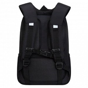 Рюкзак школьный GRIZZLY с карманом для ноутбука 13", двумя отделениями, анатомической спинкой, для девочки