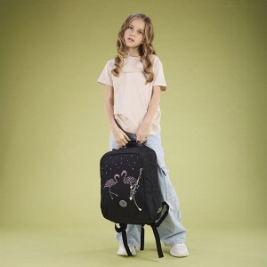 Рюкзак школьный GRIZZLY с карманом для ноутбука 13", двумя отделениями, анатомической спинкой, для девочки