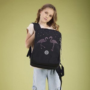 Рюкзак школьный GRIZZLY с карманом для ноутбука 13", двумя отделениями, анатомической спинкой, для девочки