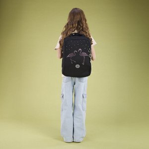 Рюкзак школьный GRIZZLY с карманом для ноутбука 13", двумя отделениями, анатомической спинкой, для девочки
