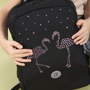 Рюкзак школьный GRIZZLY с карманом для ноутбука 13", двумя отделениями, анатомической спинкой, для девочки