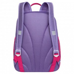 Рюкзак школьный GRIZZLY с карманом для ноутбука 13", жесткой спинкой, двумя отделениями, для девочки