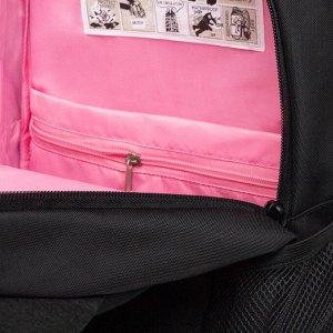 Рюкзак школьный GRIZZLY с карманом для ноутбука 13", жесткой спинкой, двумя отделениями, для девочки