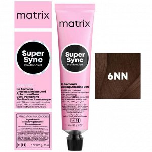 Matrix Краска для волос перманентная Matrix Socolor Sync 6 NN темный блондин глубокий натуральный 90мл Матрикс