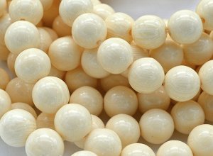 Бусины из кости имитация шарик 12мм, 39см, 33 бусины