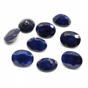 Кабошон сапфир овал граненый 7*9мм, 3,4ct