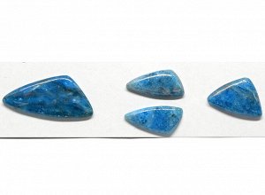 Кабошоны из камня апатит форма грация, комплект четверка