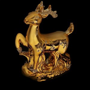 Сувенир керамика "Золотой олень" 18,5х14х5,8 см