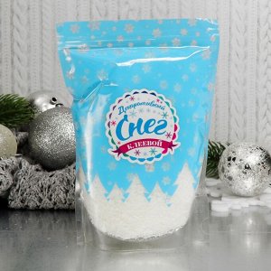 Снег искусственный клеевой для декора "Лед со снегом" 250 г