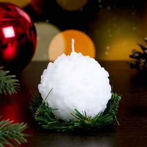 Свеча новогодняя "Снежок на елке"