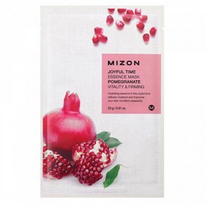 MIZON Тканевая маска для лица с экстрактом гранатового сока Joyful Time Essence Mask Pomegranate