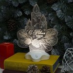Подставка световая &quot;Свечки&quot;, 24х17.5 см, 7 LED, SMD3528, 3хААА (не в компл.), ТЕПЛО-БЕЛЫЙ