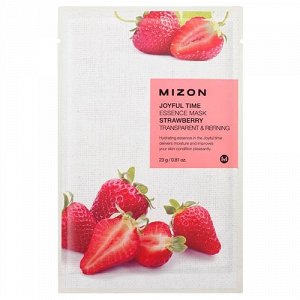 MIZON Тканевая маска для лица с экстрактом клубники Joyful Time Essence Mask Strawberry