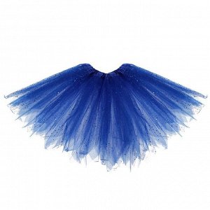 Карнавальная юбка «Блеск», 3-х слойная, 4-6 лет, цвет синий
