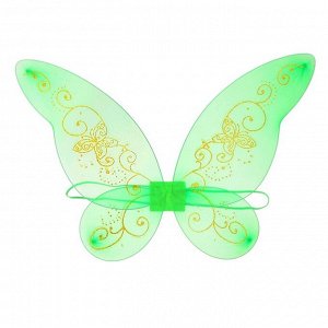 Карнавальные крылья «Красотка», цвет зелёный