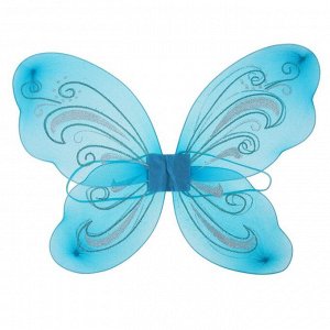 Карнавальные крылья «Узор», для детей, цвет голубой